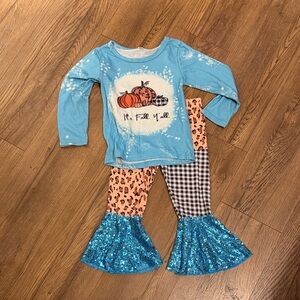 Kids Blue and Orange Fall Costume Set